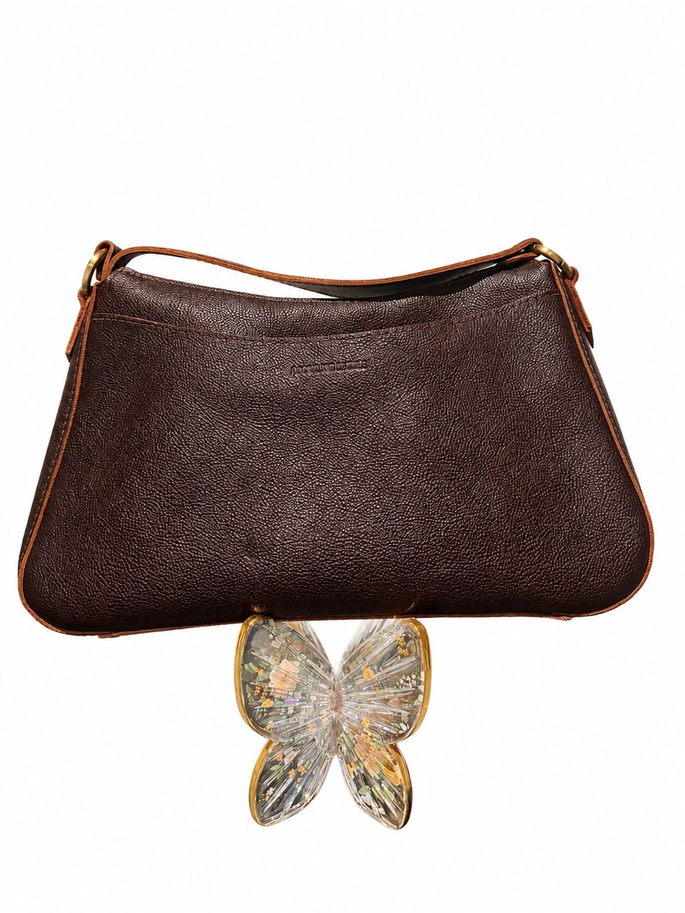 Portland Leather Large Lucy Leather Shoulder Bag in Cold Brew